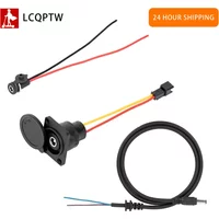 Electric Bicycle Charging Head 36V/48V Lithium Battery Output Line Round Male and Female Base DC2.1 / 2.5 Charger Plug Socket
