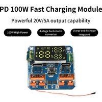 4S PD 100W Fast Charging Module 20V 5A Integrated Charging/Discharging Buck-Boost Module Bidirectional Charging Circuit Board