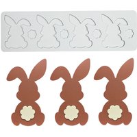Easter Bunny Rabbit Silicone Lace Mat Fondant Cake Mold DIY Chocolate Baking Tools Moulds Cake Decoration Accessories Bakeware