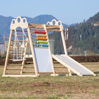 New Climbing Set Kindergarten Playground Outdoor Indoor Combination Large Solid Wood Climbing Frame 2025 Model