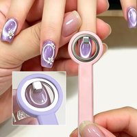 Cat Eye Nail Magnet Ring Magnetic Tool with Handle for Cat Eye Gel Polish DIY Nail Art Manicure Tools