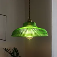Nordic drewniane szklany wisiorek światła Vintage oprawy oświetlenie domu sypialnia salon obok lampa miedziana lampy wiszącej Luminaria