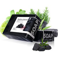 100g Bamboo Charcoal Soap Natural Organic Activated Charcoal Private Label Handmade Blackhead Removal Black Soap