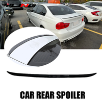 Universal Car Rear Spoiler Lip Decal Sticker Roof Spoiler 121cm Black Carbon Look Soft PP Material For BMW E46 E90 E60 F10 Acces