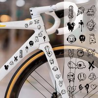 1PC Reflective Waterproof Bike Frame Sticker – Graffiti DIY Top Tube Decal for Road Bikes