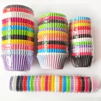 200-500pcs Mixed Color Baking Cups Cupcakes Muffin Liners Paper Cup Molds Greaseproof Wrapper for Party Wedding Birthday