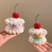 1Pc Cute Cherry Cake Hair Clip Women's Birthday Hat Headwear Hairpin Photography Atmosphere Sense Props Hair Accessories Gift