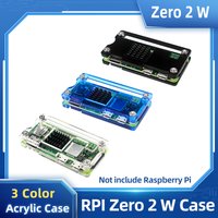 Raspberry Pi Zero 2 W Acrylic Case Clear Black Blue Shell Optional Passive Cooling Heat Sink for Raspberry Pi Zero 2 W