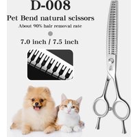 Professional Pet Beauty Bent Natural Scissors, Teddy, Bichon Scissors, Pet Beauty Shop, 7.0/7.25 inches, Pet Beautician