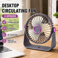 Portable Desk Fan High Velocity Strong Airflow Mini USB Fan Desktop Circulation Fan Quiet for Office Bedroom Home