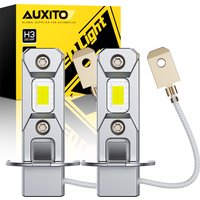 AUXITO 2Pcs H3 LED Bulb Lamp Car Fog lights Driving Running Lamp Headlight DRL Auto Light 12V 1:1 Mini Design 6500K White Yellow