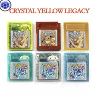 USA RTC Flash Cart – kasetka z grą Pokémon Crystal Legacy Yellow Legacy, z wbudowaną baterią i zegarem czasu rzeczywistego, przeznaczona do konsoli GBC GameBoy Color.