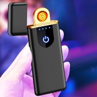 Windproof Electric Lighter Mini USB Rechargeable Lighter Touch Double-sided Ignition Portable Fast Charging Cigarette Lighter