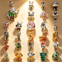 Hot Sale Charms DIY Jewelry Gift Mickey Mouse Iron Man Pixar Monsters Zootopia Beads Fit Original Bracelets Necklace Accessories