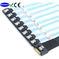 LONRIONSAS#All inclusive Anti oblique insertion SFF-8654 8i PCI-E Ultraport Slimline 4.0 to 8X SATA 7P female Cable