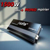 1500W Class D Mono Car Amplifier with Remote Subwoofer Controller, High Efficiency Aluminum Alloy Car Audio Amp