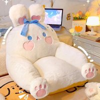 Cute Kids Bean Bag Sofa Chair Reclining Foldable Nap Lounger Soft Washable Cover Toddler Tatami Window Seat Pink White Brown