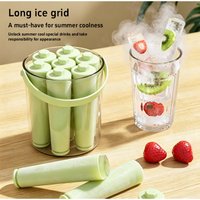 New Upgrade Large Capacity Ice Cube Long Strip Silicone Mold for Home Kitchen Use DIY Popsicle Mold Maker Easy Release Tool