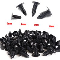 40PCS Mix Black Plastic Rivet Push in 5mm 6mm 7mm 8mm Car Trunk Roof Trim Panel Fastener Clip Vehicle Retainer Clip Universal