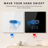 Hand Wave Sensor WiFi Smart Switch Non-contact Touchless Wall Light Switch Tuya APP Voice Control Alexa Google Home Smart Home