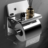 304 Stainless Steel Bathroom Toilet Paper Holder,Waterproof Roll Paper Box Tissue Box Holder Bathroom Hardware Accessories