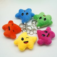 New Luma Star Plush Keychains Cute TreasuringU Colorful Stars Backpack Pendant Colorful Stars Keyrings Gifts