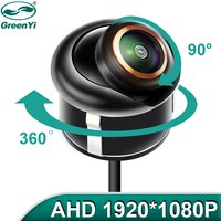 GreenYi 170 ° AHD 1920x1080P CBVS 720P noir vue arrière caméra de recul corps en métal voiture recul Fisheye lentille caméra