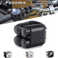 Self Locking Switch Motorcycle Momentary Latching Button Handlebar Horn Light ower Outlet Start Kill Switch Universal For Harley