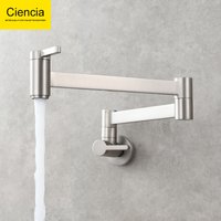 Ciencia Mosiężny kran kuchenny Kran do napełniania garnków Obrotowy o 360° Składany, wydłużony za pomocą podwójnych przegubów wahacza Tylko na zimno