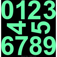 Glow Number Stickers Tag Self-adhesive Numeral Door Plaque House Drawer Sign Gate Digits Hotel Home Sticker Address Door Label