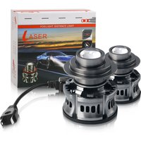 2Pcs Car Laser H8 H11 h7 HB4 9006 LED Light Bulb Project Lens Headlight Projector Fog Lights Automotive 12V Driving Running Lamp