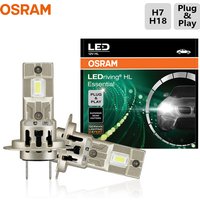 OSRAM Essential LED H7 H18 Car Headlight PX26d Socket Based LED 12V 70W 5000LM Bright Power High Low Beam 6000K Cool White Lamps