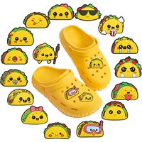 16Pcs Cute Dumplings Shoes Charms Cartoon Clog Sandal Garden Shoe Decoration Accessorie Buckles Kids Party Gifts