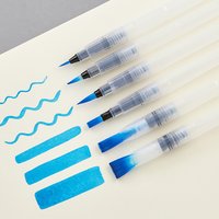 6PCS SET Pottery Painting Water Pen Solid Watercolor pen Water-Soluble Color Pencil Brush Ceramic Pigment Water Storage Brush
