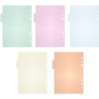 10 Pcs A5 Divider Index Board Labels Dividers for 6 Ring Binder Notebook Pocket Tabs Binders Alphabet Travel Girl Card Staples