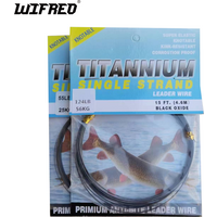 Wifreo 15ft/4.6m Kink-Resistant Titanium Fishing Leader Wire Fishing Line Saltwater Pike Big Game Trace Wire Fishing Accessories