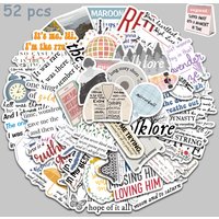 52pcs Folklore Sticker Creative Decal For Diary Fridge Closet Wallet Backpack Envelope Label Magazine Decoration Sticker