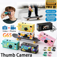 Vlog Mini Thumb Keychain Camera Retro CCD 1080P Full HD Digital Camcorder with Built-in Flash 21 Adjustable for Outdoor Travel