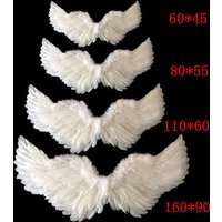 Angel Wings White Feathers Flying Swallow Performed Halloween Props Bride Flower Girl Dressed Up Cosplay Anime Costumes