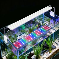Aquarium LED Fish Tank Light, 3 Color Full Spectrum Adjustable Water Plant Lamp, Telescopic Clip-On Light for 18-75cm Aquariums