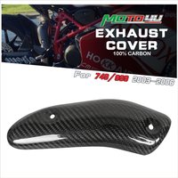 For DUCATI 749 999 2003 2004 2005 2006 100% Carbon Fiber Exhaust Cover Motorcycle Muffler Heat Shield Pipe Guard Fairing