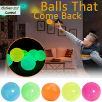 【5/10Pcs Glow In The Dark Sticky Ceiling Balls Sticky Glows Balls Stress Relief Sensory Fidget Toys Wall Ceiling Decor】