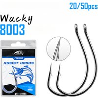 20/50Pcs Lure Fishing Hooks 3#-3/0# Ring Eye Fishhook High Carbon Steel Barbed Soft Bait Worm Hooks for Carp Fishing Accessories