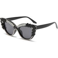 AliExpress Julyrays Cycling New Fashion Trend Diamond Sunglasses Personality Cat Eye Colorful Big Diamond Glasses Women's Droplet Show Female