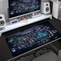 Gaming Mouse Pad Black And White Rubber Office Computer Mouse Mat Hollow Knight Anime Big Mousepad Gamers Desk Keyboard Mats
