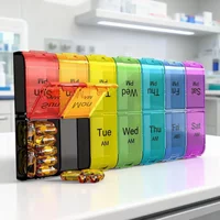 Extra Large Weekly Pill Organizer, 7 Day AM PM Pill Case 2 Times a Day - Oversized Medicine Box for Vitamins, Big Pills