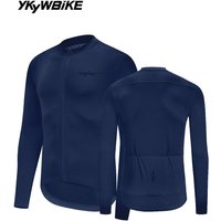 AliExpress YKYWBIKE YKYW 50% off Mens Long Sleeve Cycling Jersey Darkblue Bicycle Shirt Pro Team Riding Clothing Mtb Breathable Road Bike Tops LTGN