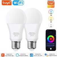 Tuya Wifi E27 Led Lamp RGB CW WW Led Light Bulb Alexa Smart Bulb Compatible With Google Assistant For Smart Life Decoration