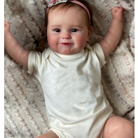50CM Full Vinyl Body Girl Waterproof Reborn Doll Maddie Hand-Detailed Painted with Visible Veins Lifelike Hand-Root Hair Bebe