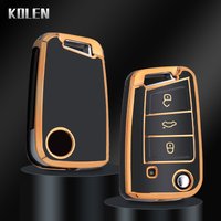 New TPU Car Flip Key Case Cover Shell For VW Volkswagen Golf 7 MK7 Tiguan MK2 For Seat Ateca Leon FR Ibiza Skoda Octavia Kodiaq